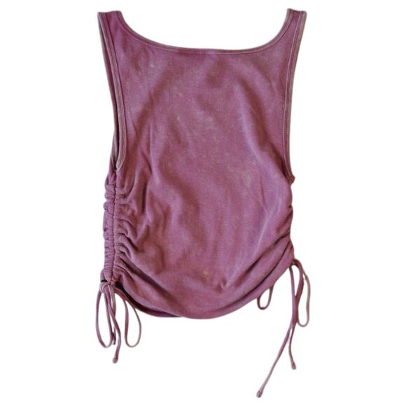 Coca Cola Embroidered Pink Tank Top Ruched Sides Size XS-S - Picture 4 of 4